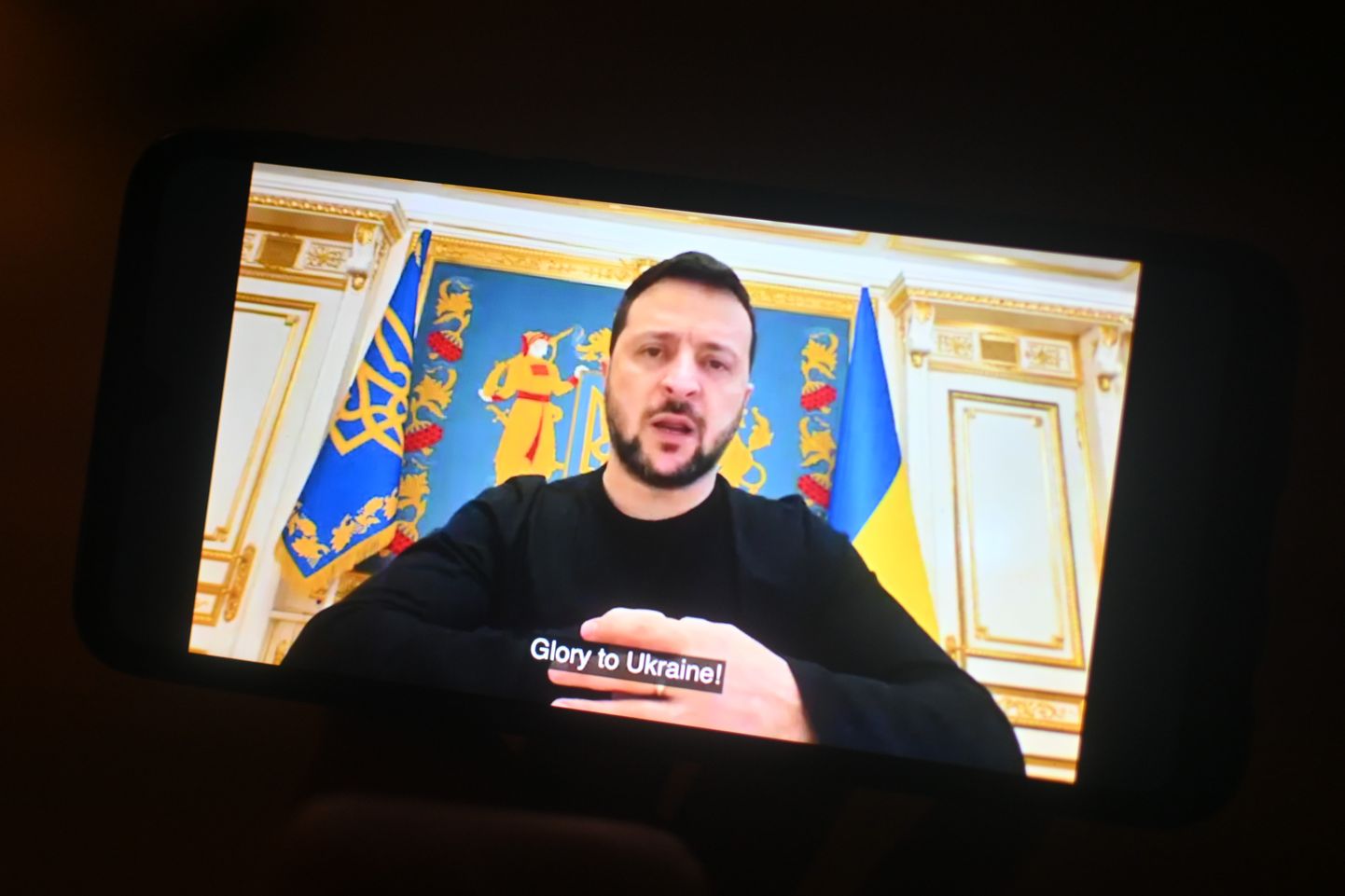 Ukraina presidendi uusaastatervitus tahvelarvutis.