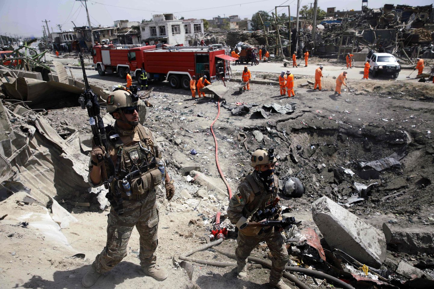 Talibani korraldatud rünnaku paik Kabuli nn Rohelises külas.