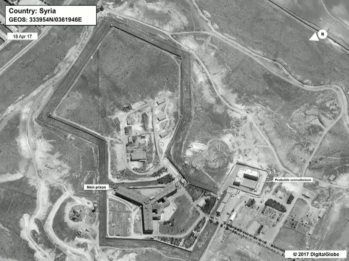 Väljapressimine Sednaya vanglakompleksist Süürias.