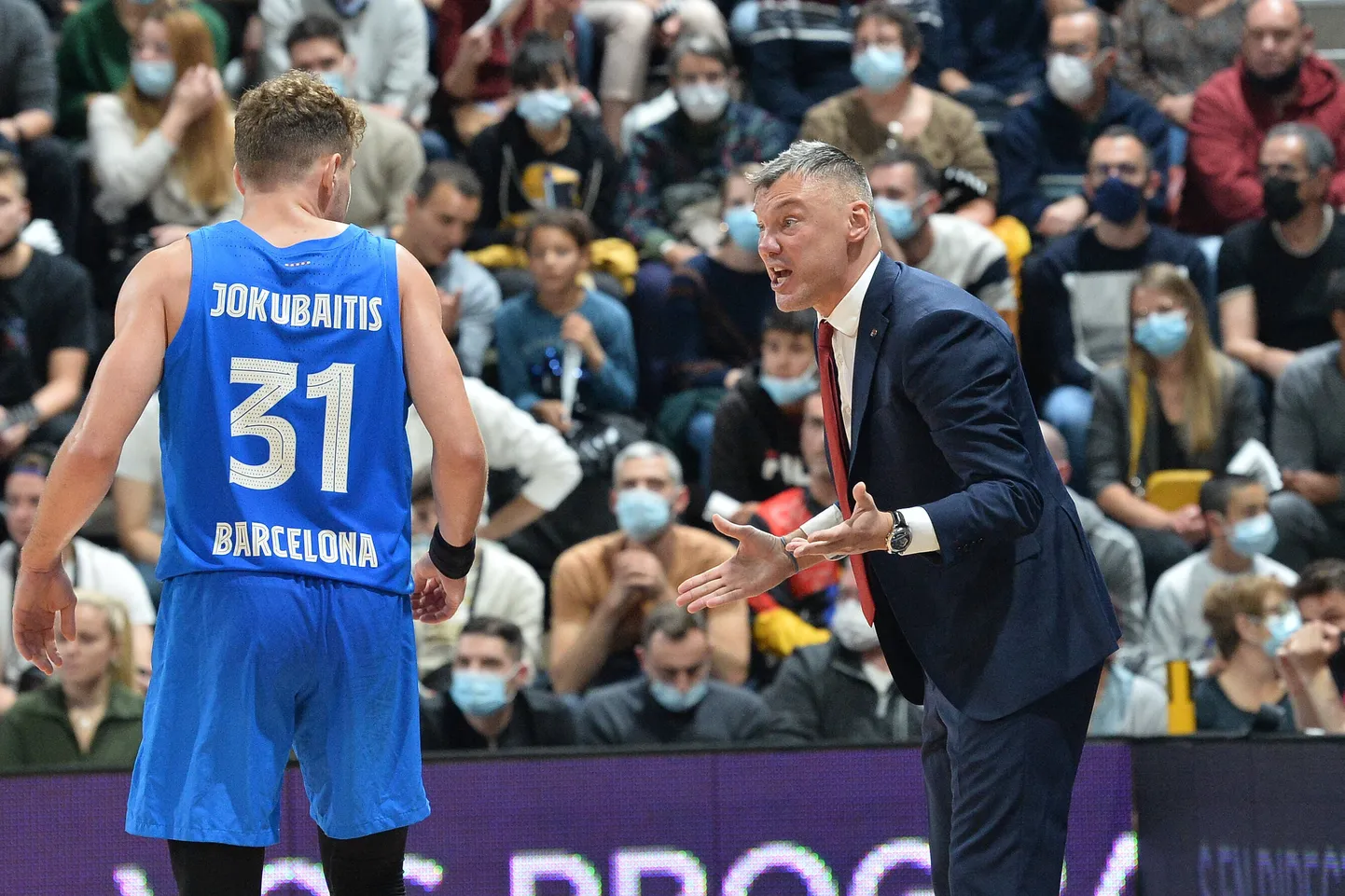 Šarunas Jasikevicius (paremal) ja Rokas Jokubaitis.