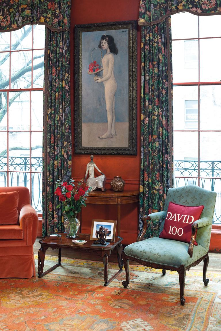 Pablo Picasso maal «Fillette a la corbeille fleuri» Rockefellerite New Yorgi osariigi kodu seinal