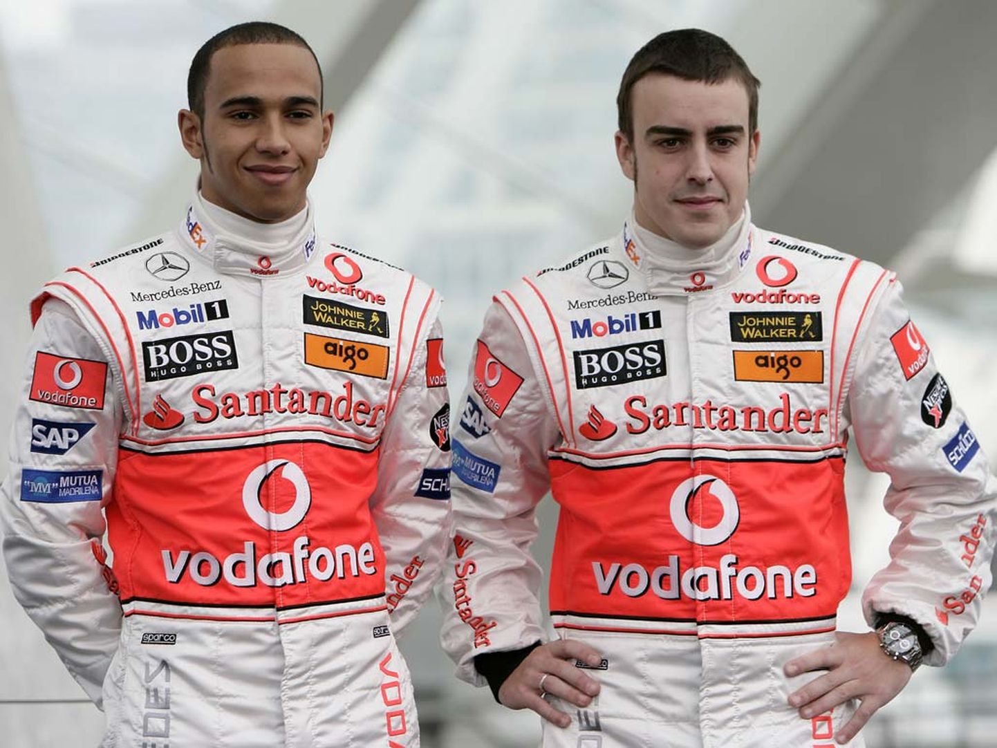 Lewis Hamilton ja Fernando Alonso.