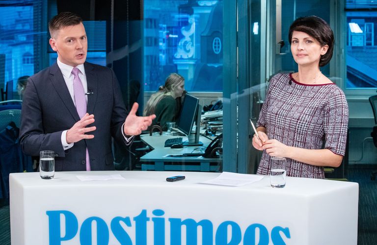 Студия Postimees: самые важные налоговые изменения предстоящего года/ Одежда ведущей: Luisa Spagnoli Estonia