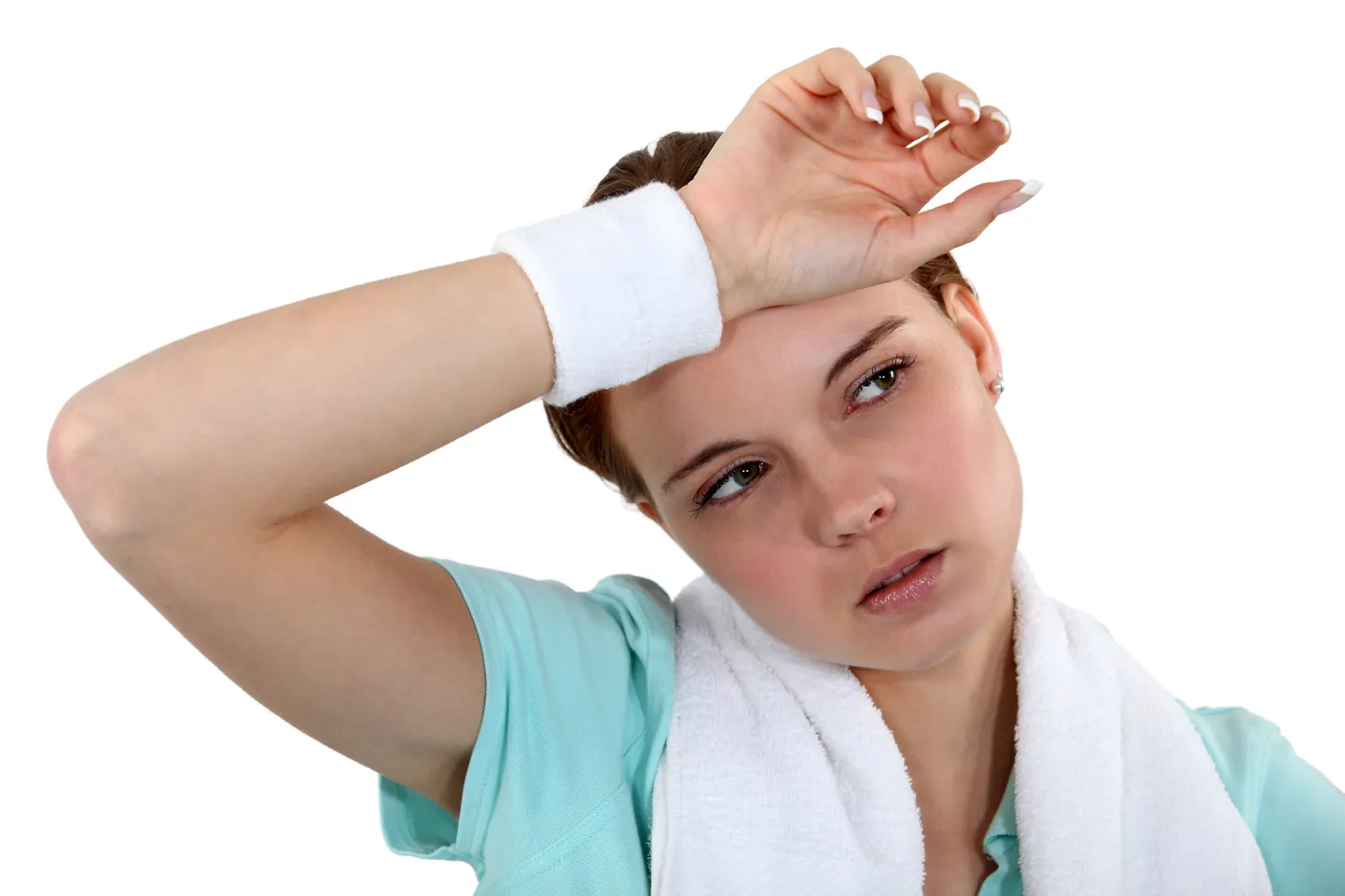 Woman exhausted after workout