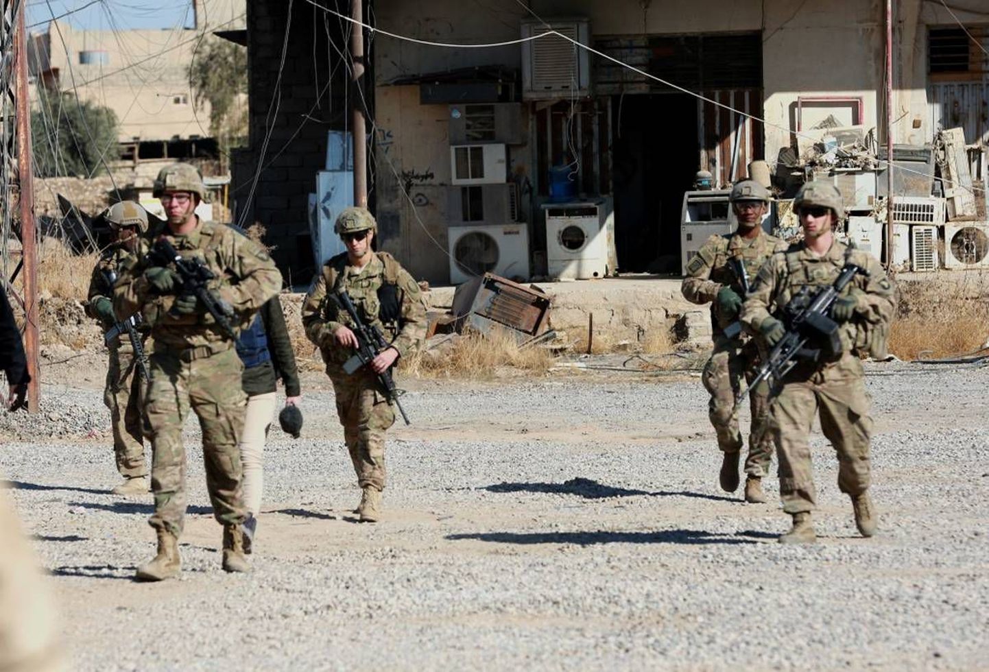 USA sõdurid patrullivad Iraagis ISISelt tagasivallutatud Bartilas.