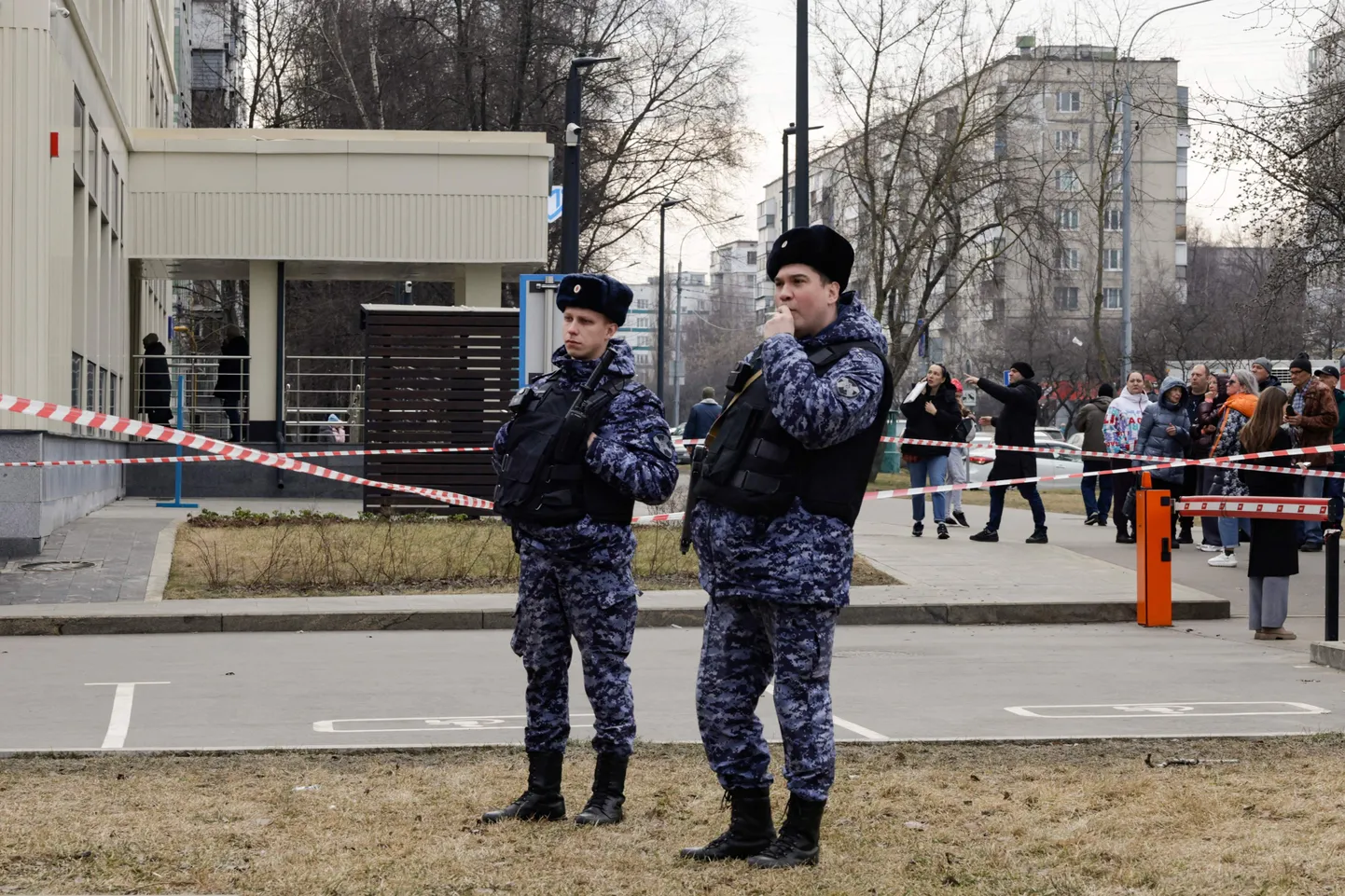 Росгвардия в Москве после атаки дрона. 11 марта 2025 года