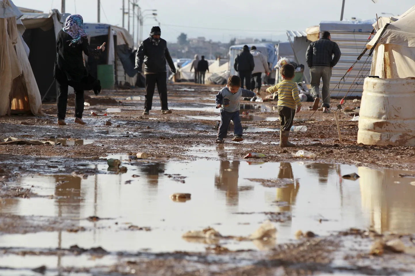 Zaatari põgenikelaager Jordaanias.