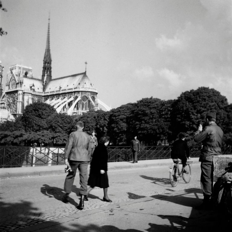 Ameerika Ühendriikide sõdurid Notre Dame'i juures 1944. aastal.