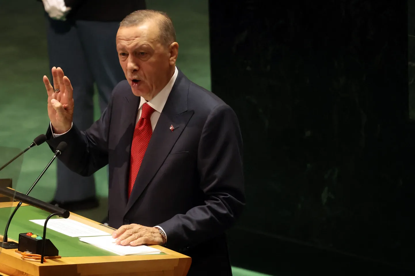Türgi president Recep Tayyip Erdoğan pidas ÜRO Peaassambleel tulise kõne.