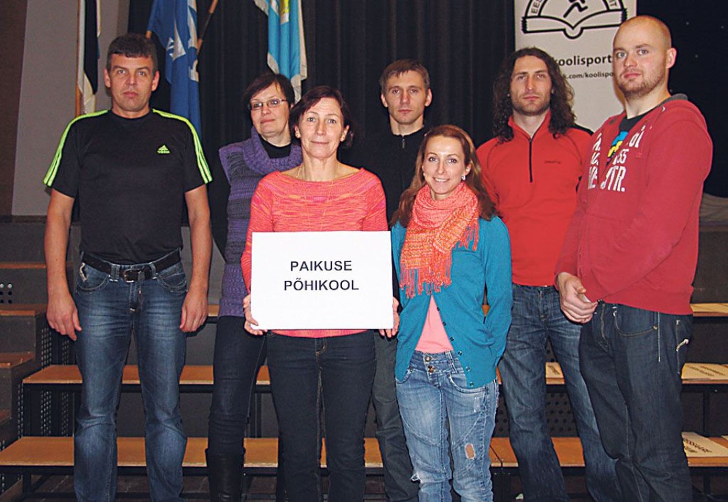 Paikuse kooli pedagoogid panid õpetajate üle-eestiliseks turniiriks kokku oma võrkpallivõistkonna.