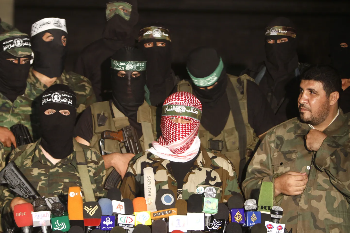 Hamasi ja teiste Palestiina äärmuslike islamiorganisatsioonide võitlejad.
