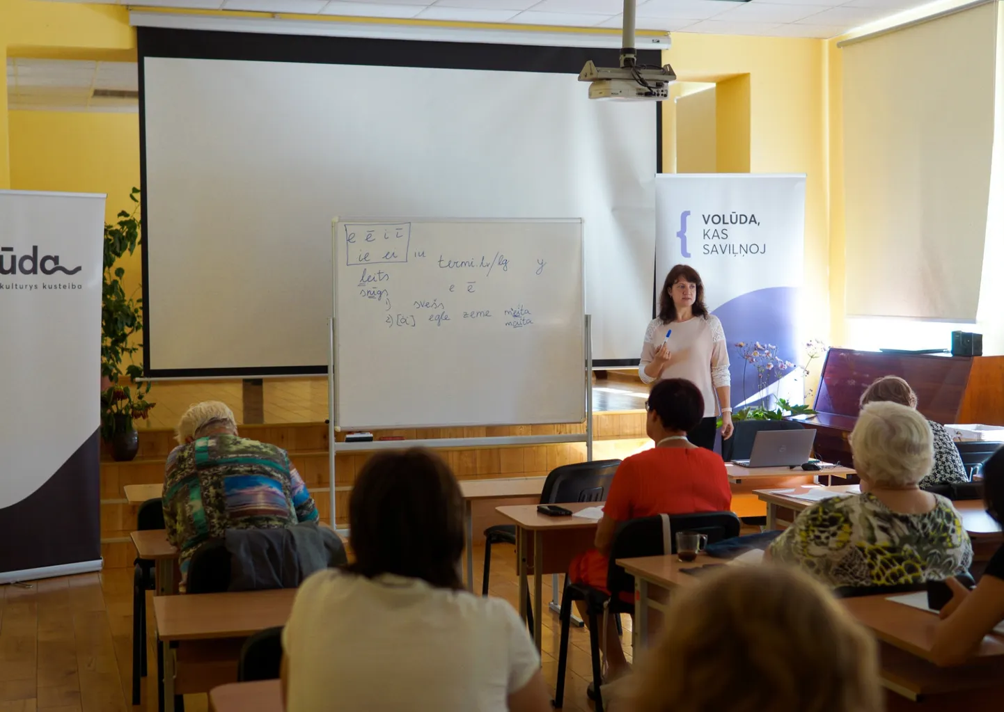 Latgaliešu valodas un kultūras kursu "Vosoruošona" nodarbība.