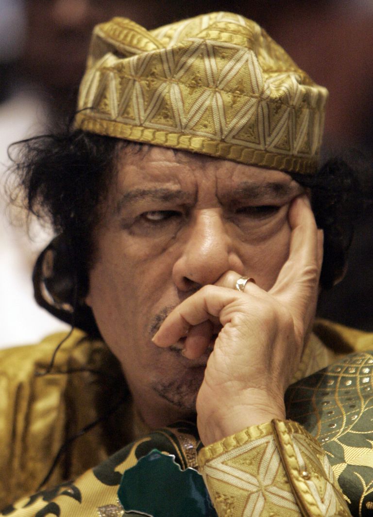 Muammar Gaddafi 2009 Aafrika Liidu tippkohtumisel Etioopias Addis Abebas 2009