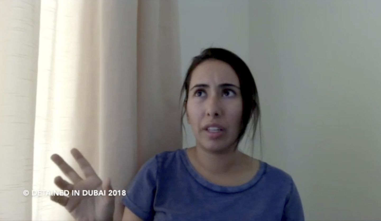 Videokaader, millel on Dubai printsess Latifa bint Mohammed Al Maktoum, kes on Dubai šeigi Mohammed bin Rashid Al Maktoumi tütar