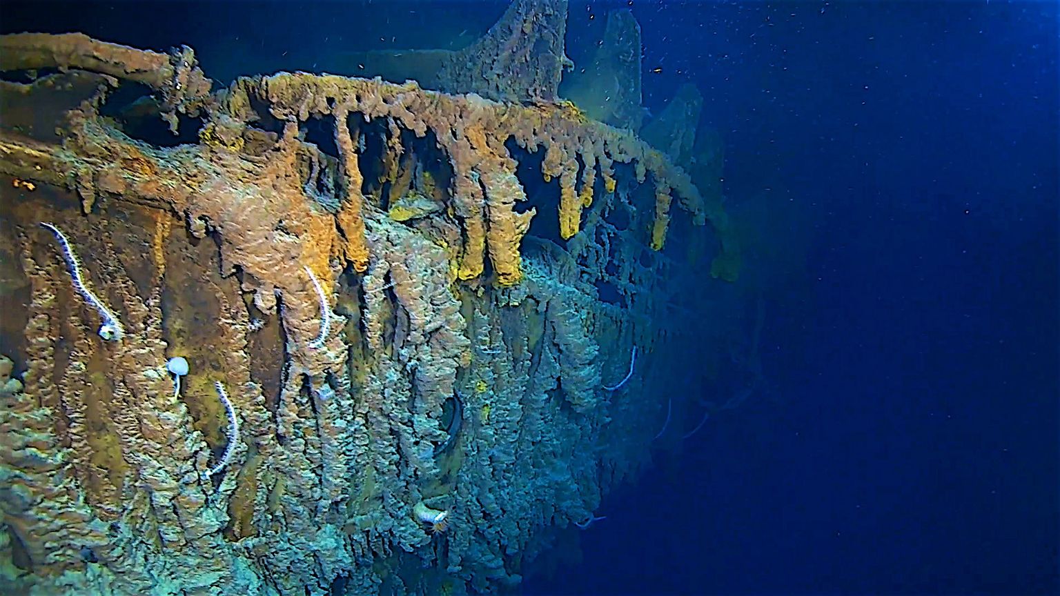 Augustis 2019 firma Atlantic Production poolt avaldatud foto Titanicust ja roostepurikatest