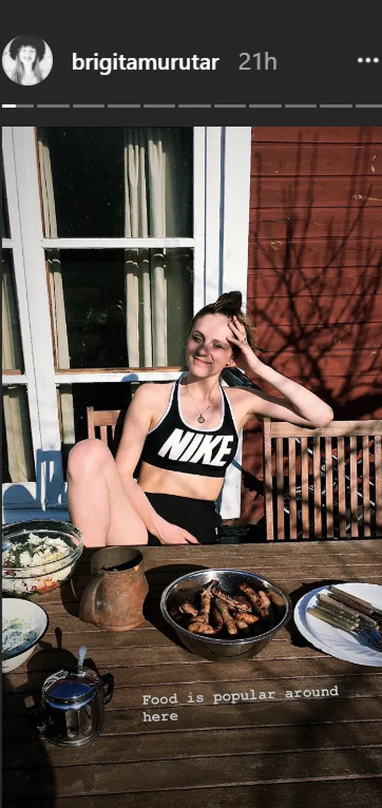 Brigita Murutari Instagram Story, kuvatõmmis
