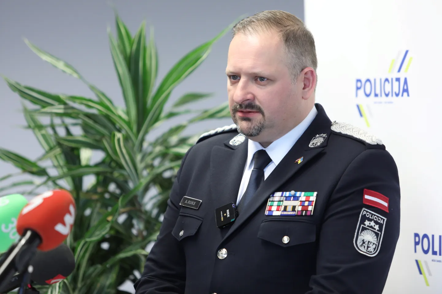 Valsts policijas priekšnieks Armands Ruks piedalās preses konferencē, kurā informē par Valsts policijas darbu 2024.gadā.