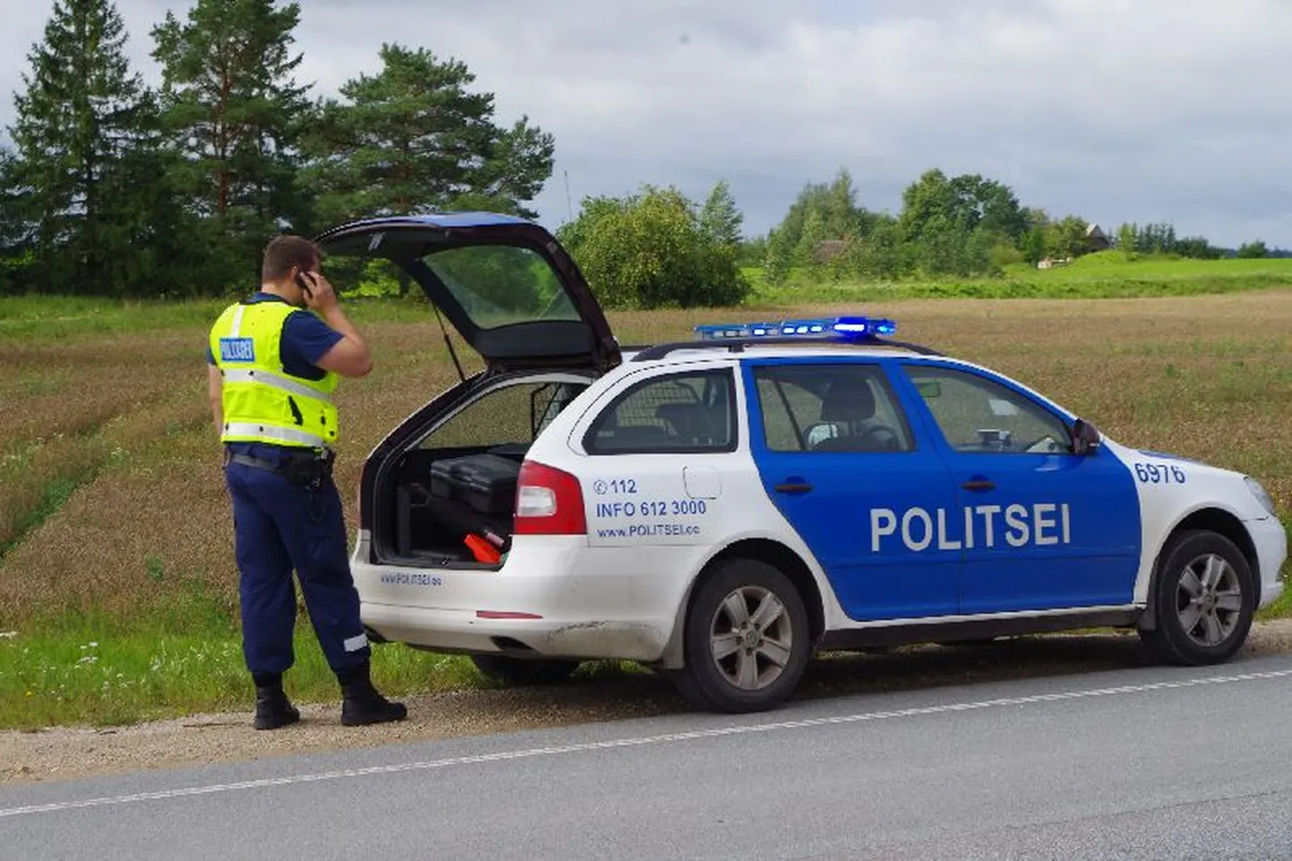 Politsei Võrumaal tööpostil.