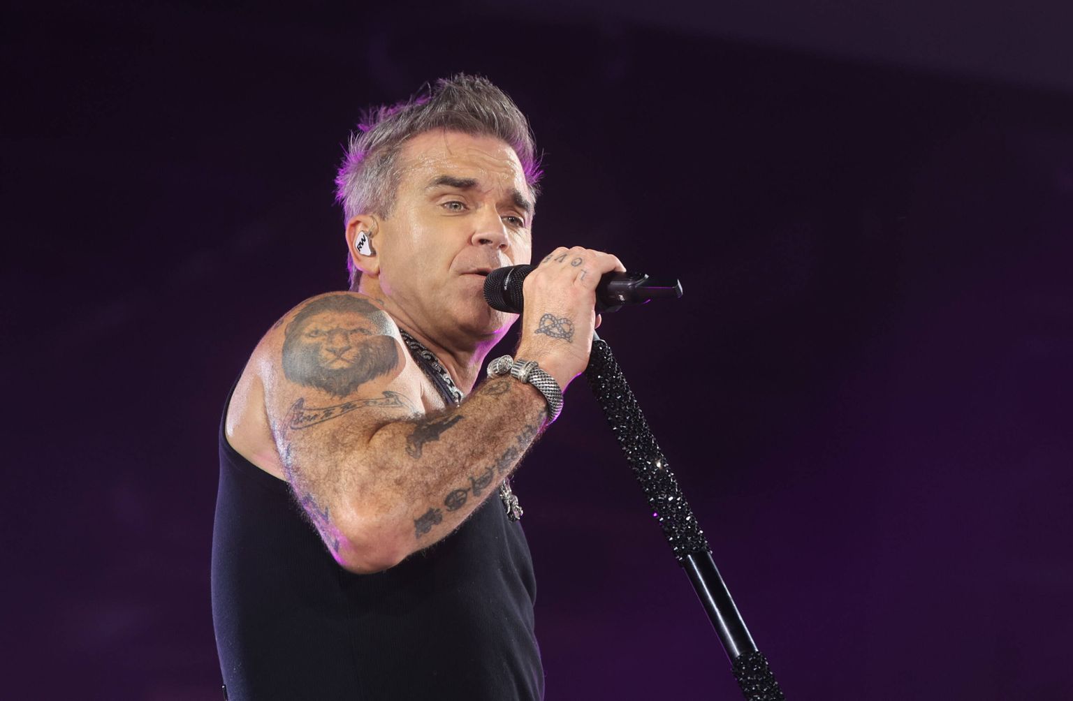 Inglise popstaar Robbie Williams esinemas 26. augustil 2022 Saksamaal Münchenis
