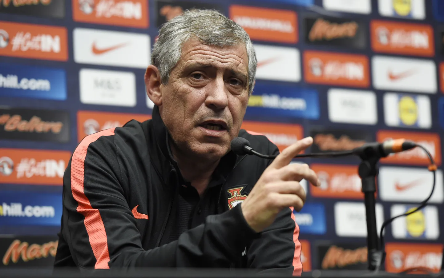 Portugali jalgpallikoondise peatreener Fernando Santos.