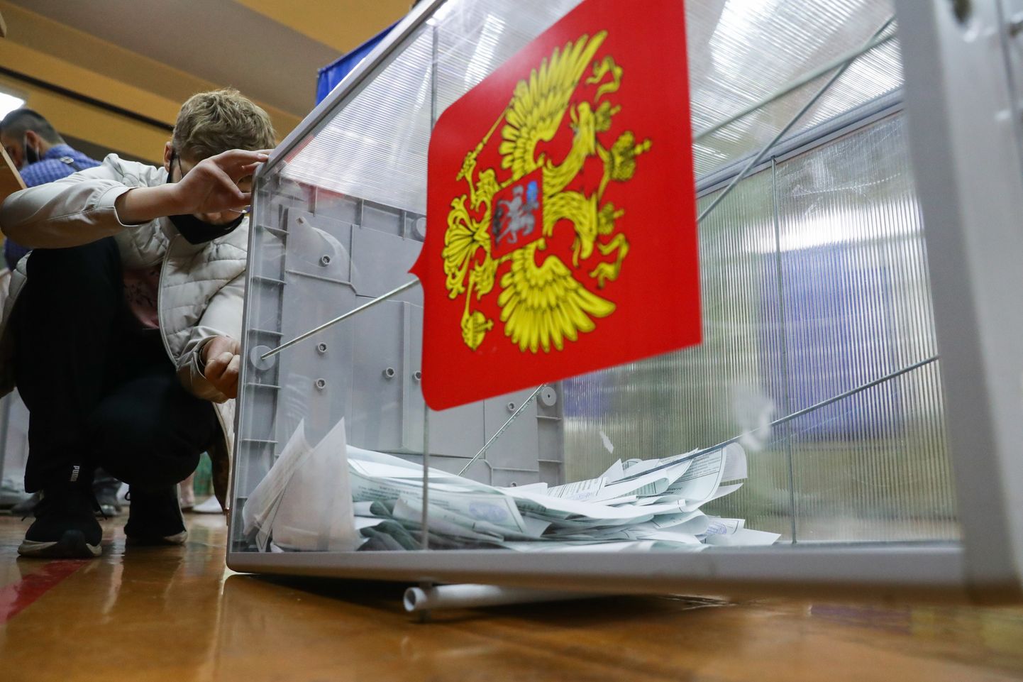 Venemaa põhiseaduse referendumi hääletuskast. Pilt on illustratiivne.