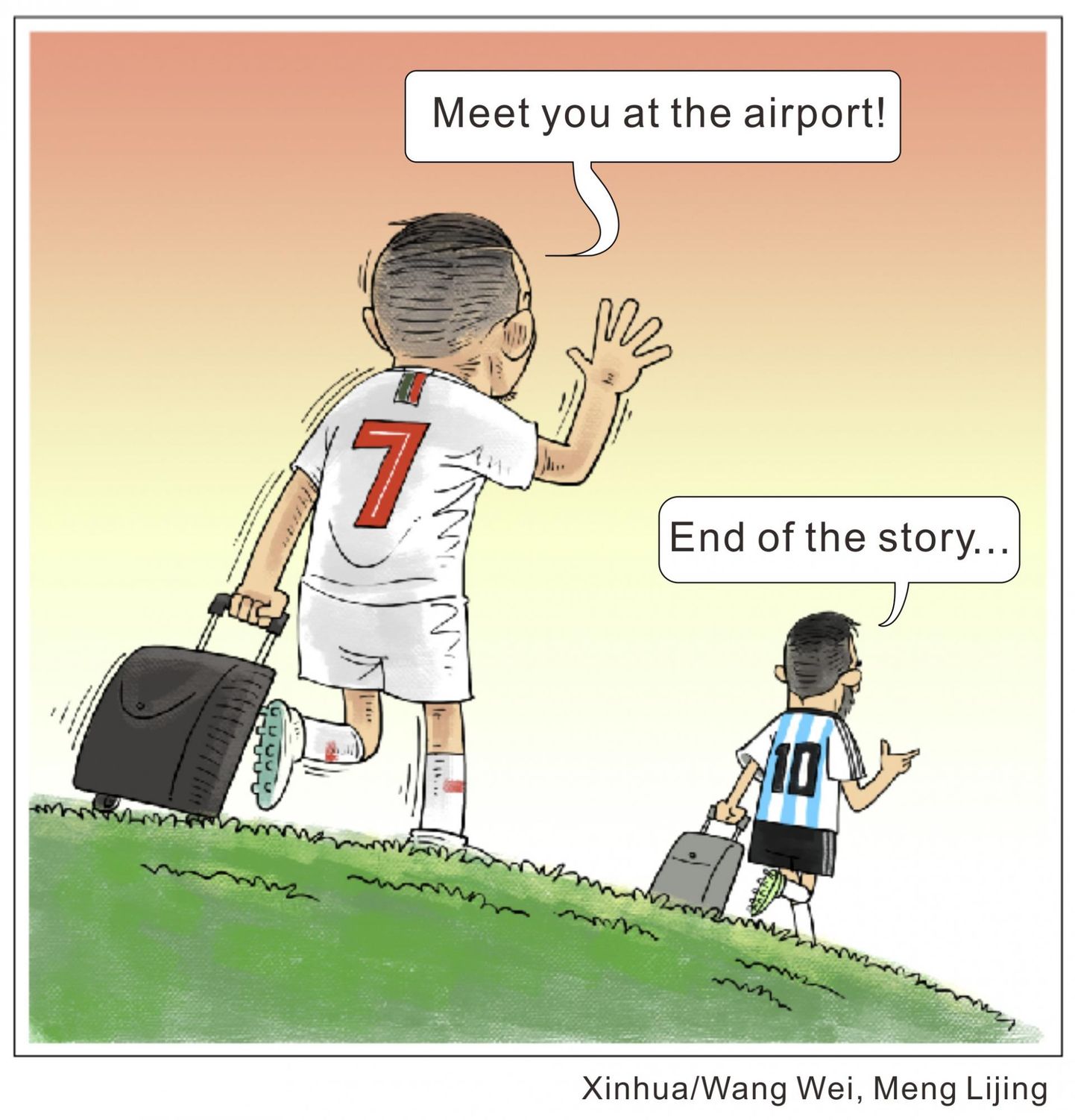 Lionel Messi ees, Cristiano Ronaldo neli tundi hiljem järel – kaks maailma paremat vutimeest suundusid varakult lennujaama poole. 