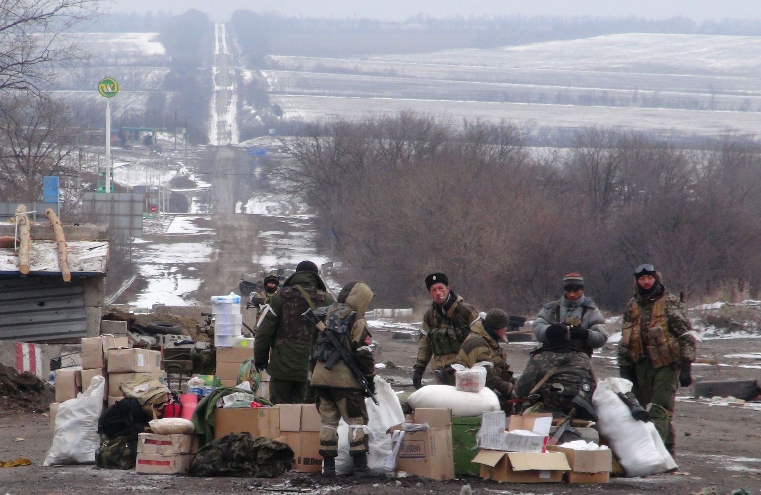 Nn separatistid Debaltseves pärast Ukraina armee lahkumist.