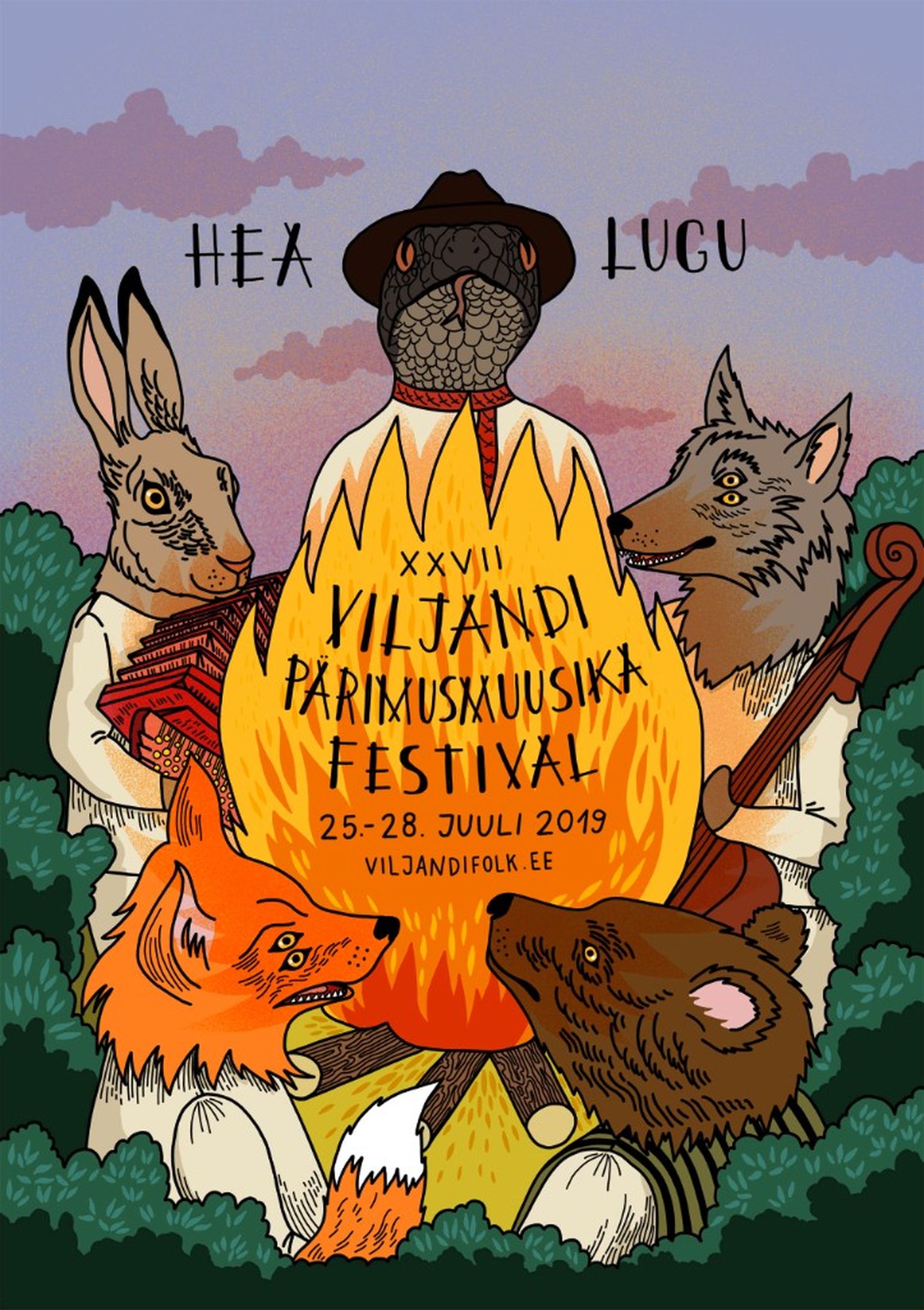 XXVII Viljandi pärimusmuusika festival toimub 25.–28. juulil 2019.