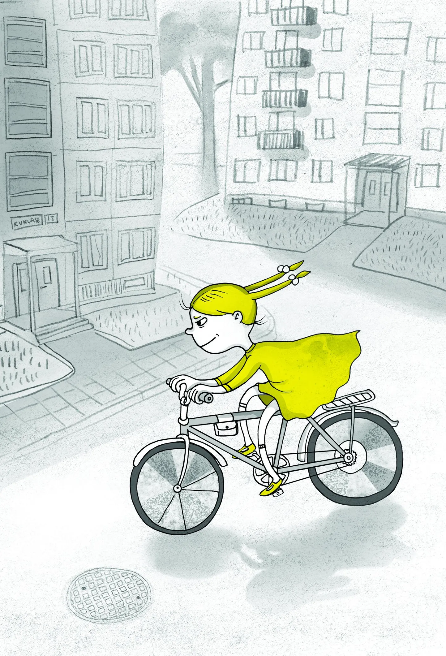 Anni Mägeri illustratsioon Pille Kannisto lasteraamatule «Britaga juhtub».