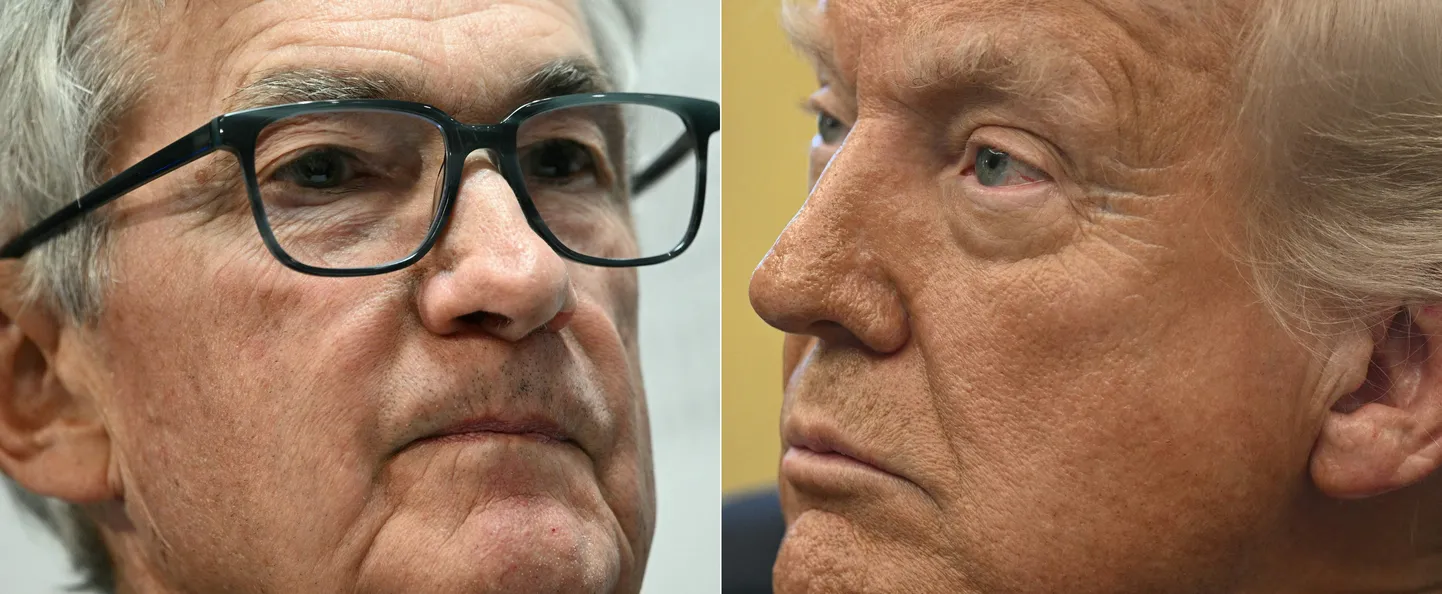 USA Föderaalreservi juht Jerome Powell (vasakul) ja USA president Donald Trump.