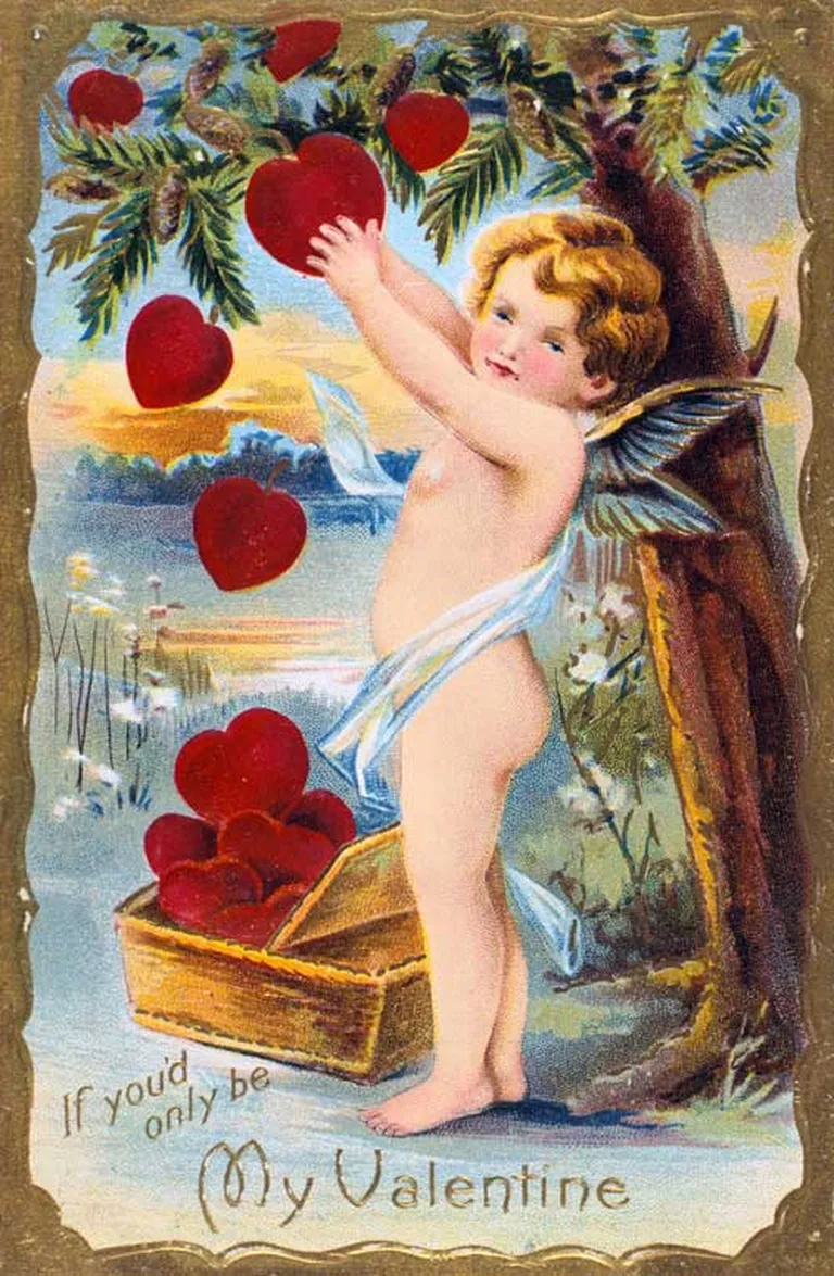 Amors 1910. gada kartītē