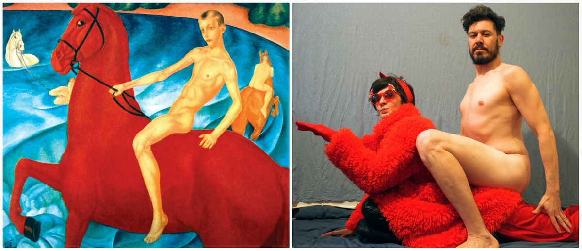 Dimitry Apter ja Lily Dau lavastasid 1912. aasta maali «Bathing of a red horse», mille autoriks on vene kunstnik Petrov-Vodkin. «Bathing of a red horse» on Petrov-Vodkini kõige ikoonilisem teos ja teatud mõttes kunstniku kaubamärk. Maal oli toona eelseisvate sotsiaalsete muutuste sümboliks. 