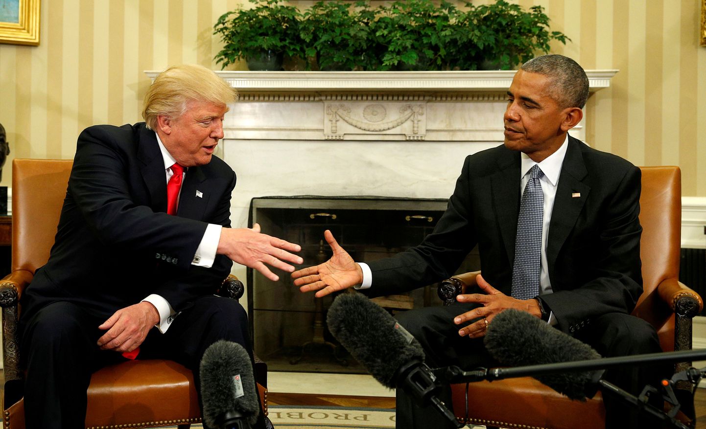 Donald Trumpi ja Barack Obama kohtumine 10. novembril.