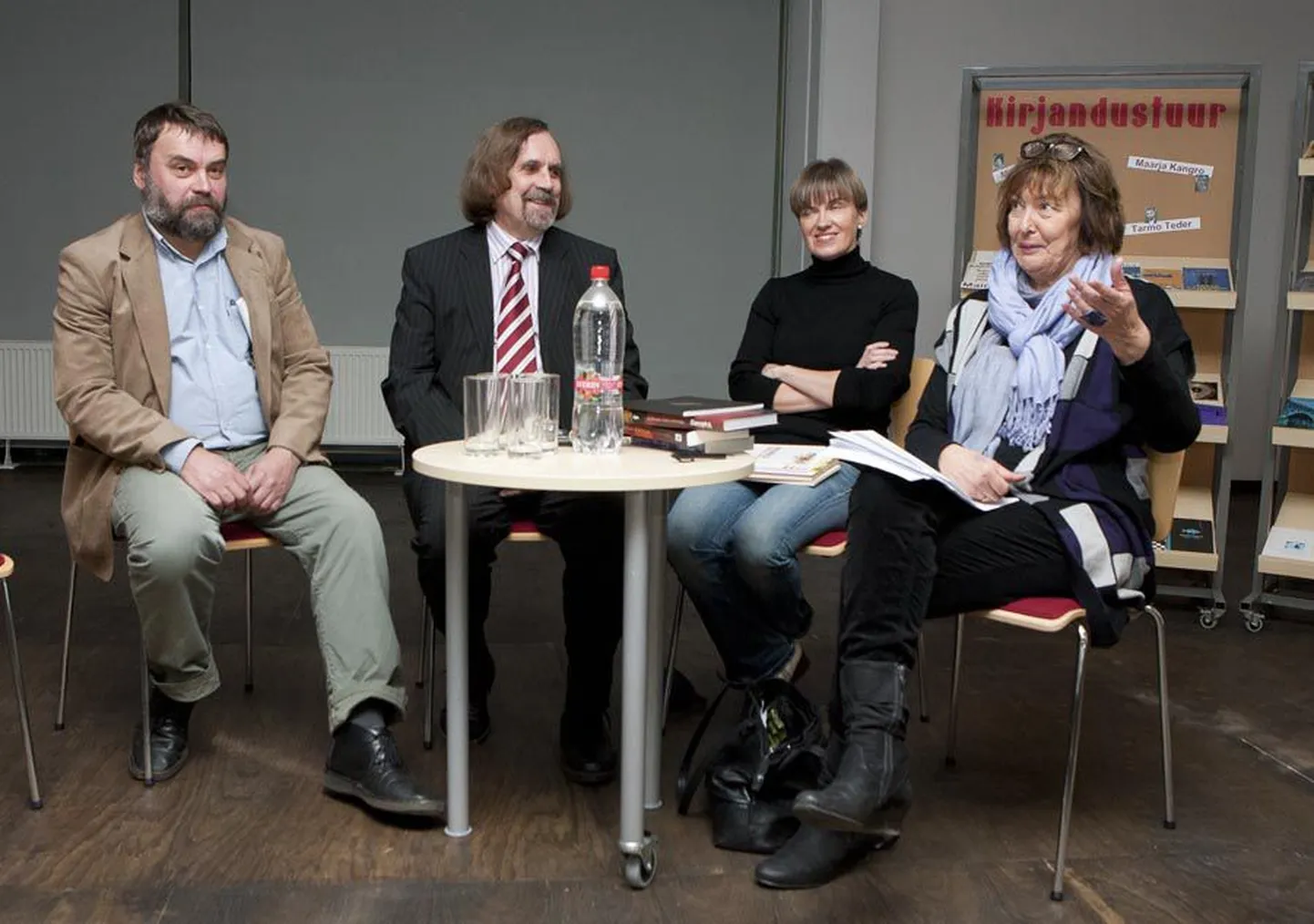 Tarmo Teder, Rein Põder, Maarja Kangro ja Maimu Berg Viljandis