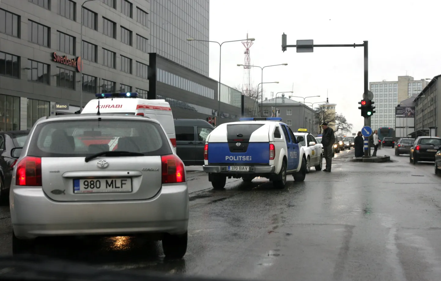 Liiklusõnnetus Liivalaia tänaval.