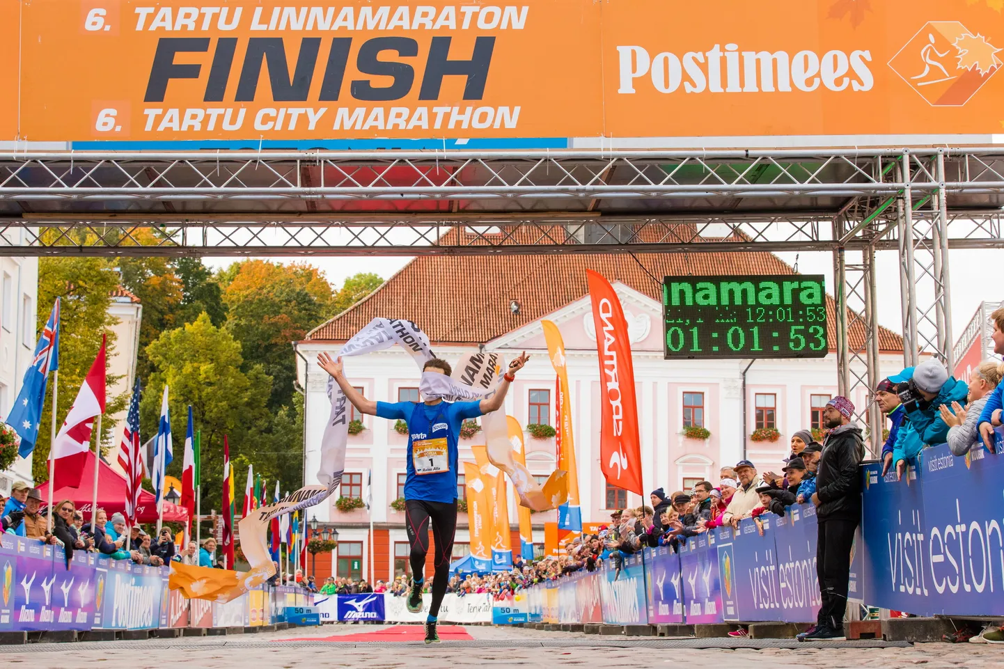 Mulluse Tartu Linnamaratoni võidumehe ehk Raivo Alla finiš.