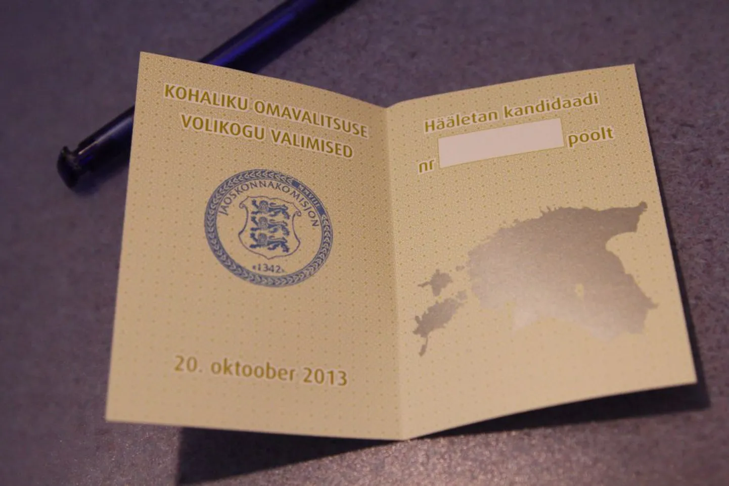 Kohalikud valimised 2013. Valga valimisjaoskond kultuuri- ja huvialakeskuses.