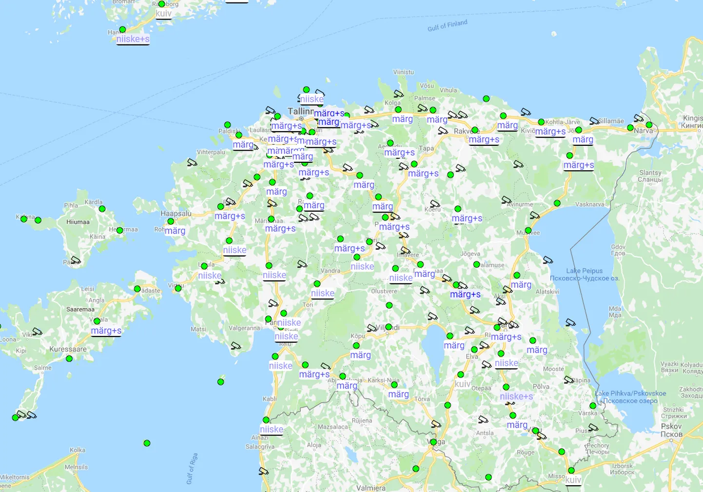 Teede tehnokeskuse veebileht tik.teeilm.ee pakub värsket infot teeolude kohta.