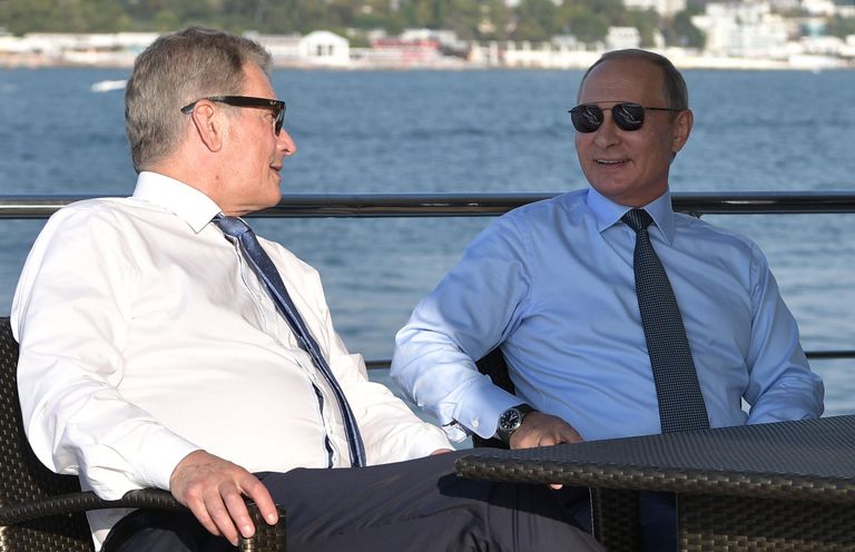 Soome president Sauli Niinistö ja Venemaa president Vladimir Putin Sotšis. 