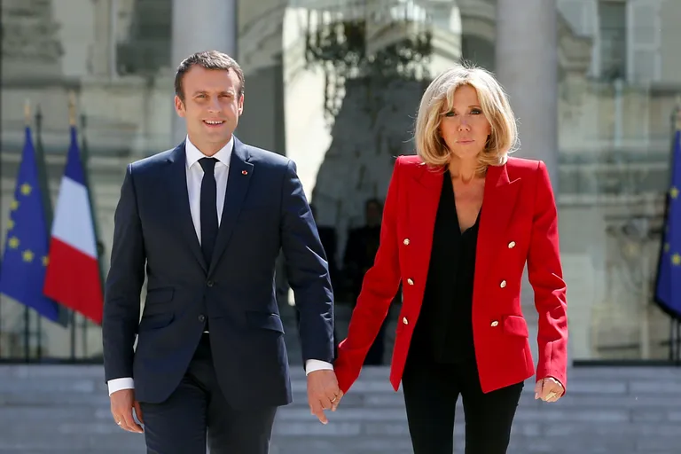 Emmanuel ja Brigitte Macron mais 2018