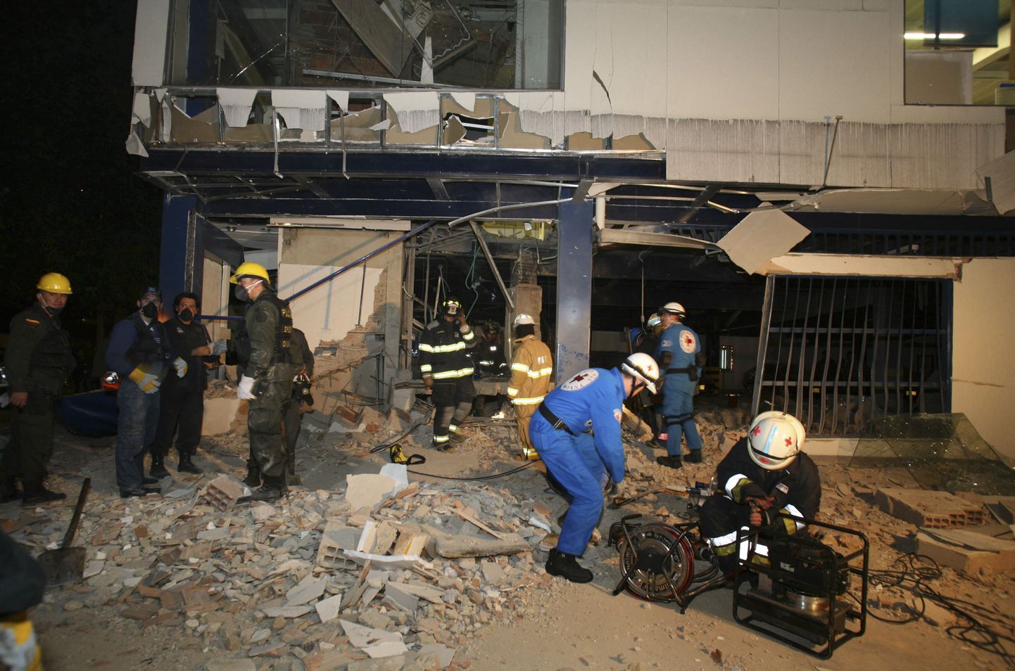 Bogota politsei õnnetuspaigal