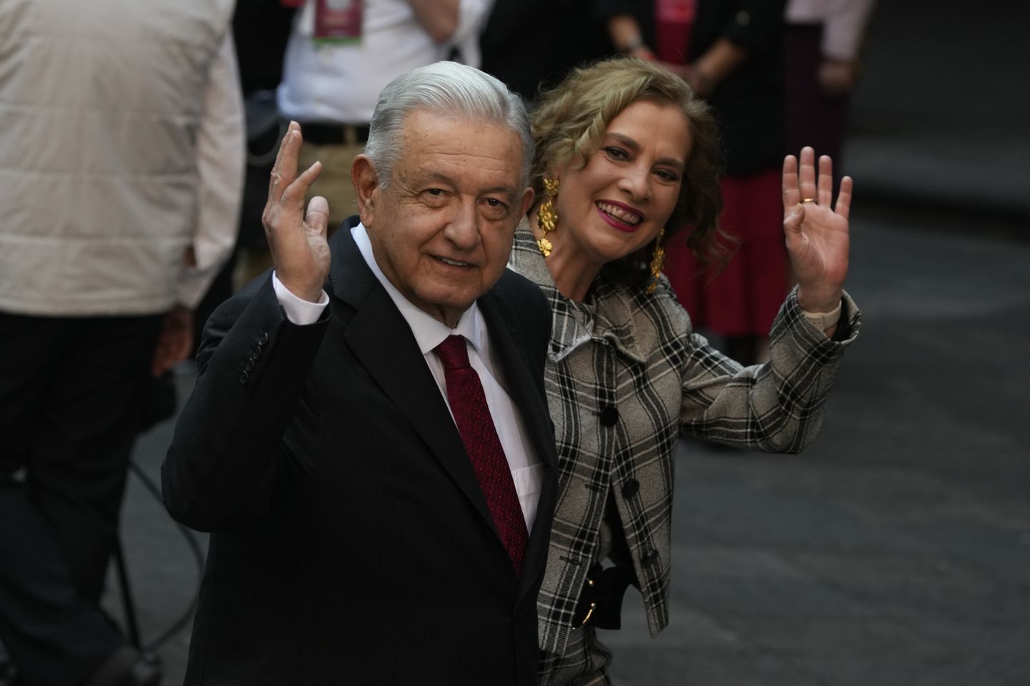 Mehhiko president Andres Manuel Lopez Obrador koos abikaasaga.