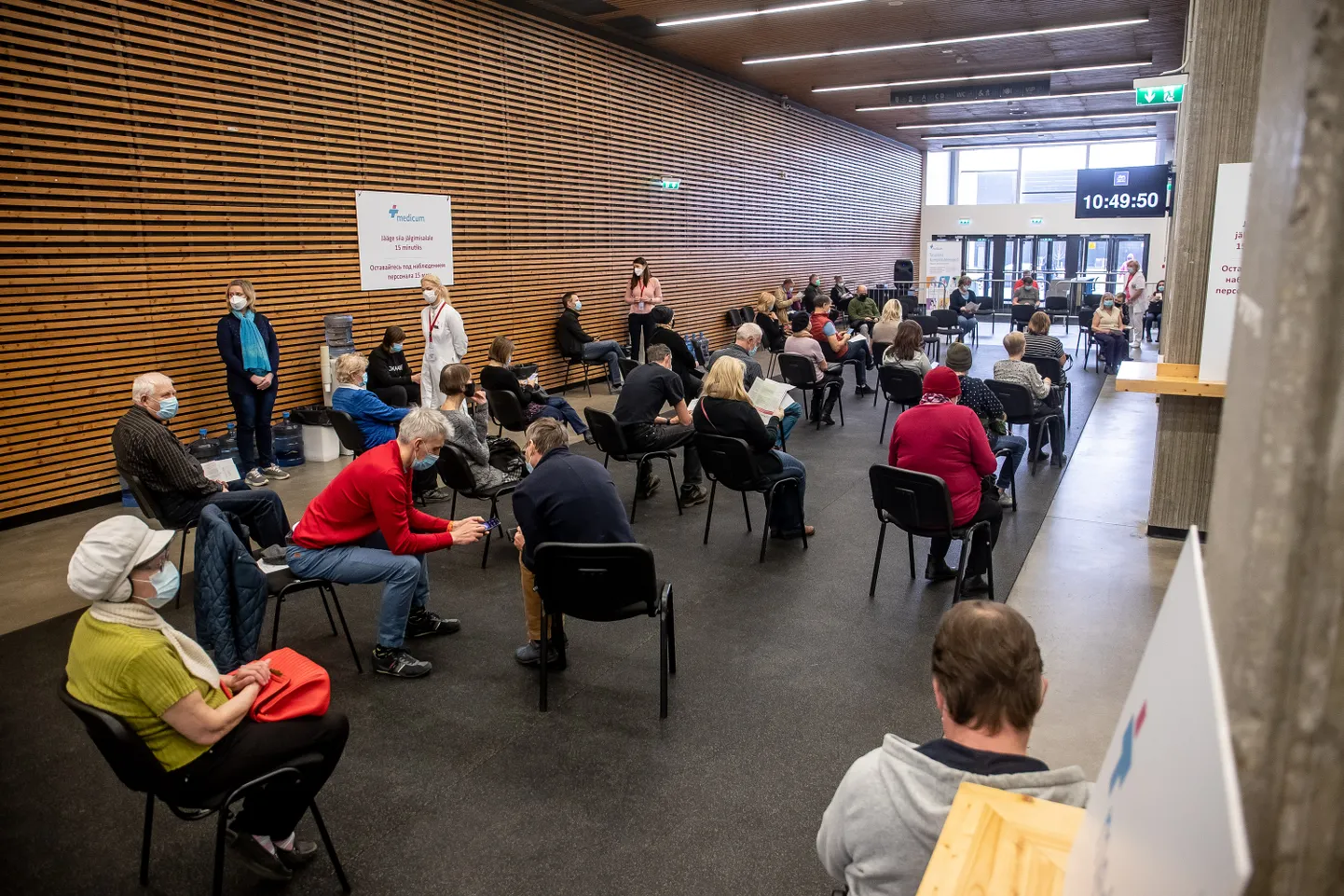 Tallinn Vaktsineerimine Tondiraba Jäähallis. 03.04.2021