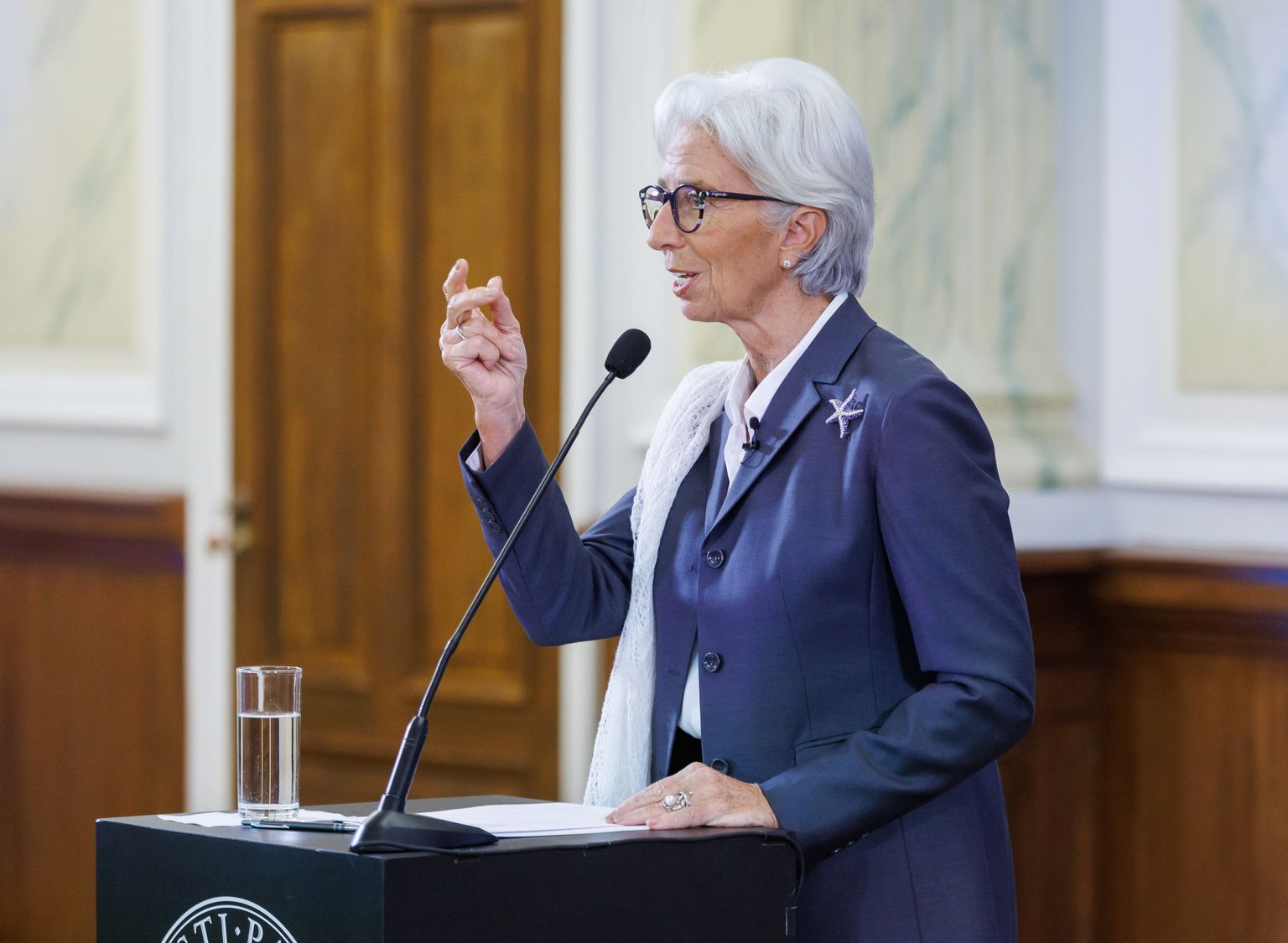 Euroopa keskpanga president Christine Lagarde avalik loeng Eesti Pangas.