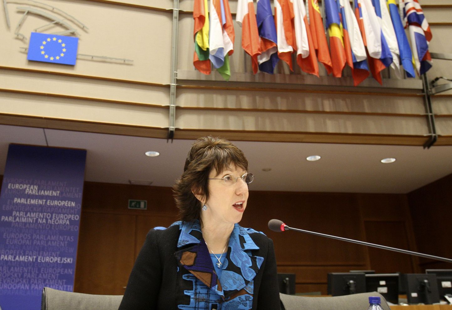 Euroopa Komisjoni asepresident ja välispoliitika kõrge esindaja Catherine Ashton europarlamendi ees kuulamisel.