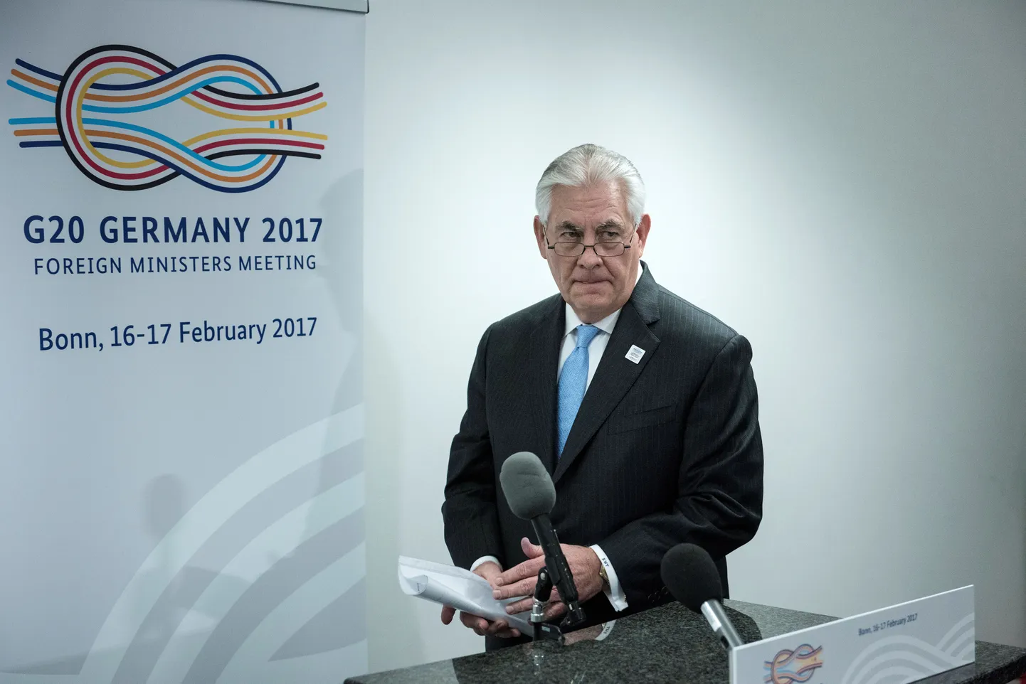 USA välisminister Rex Tillerson täna Bonnis.