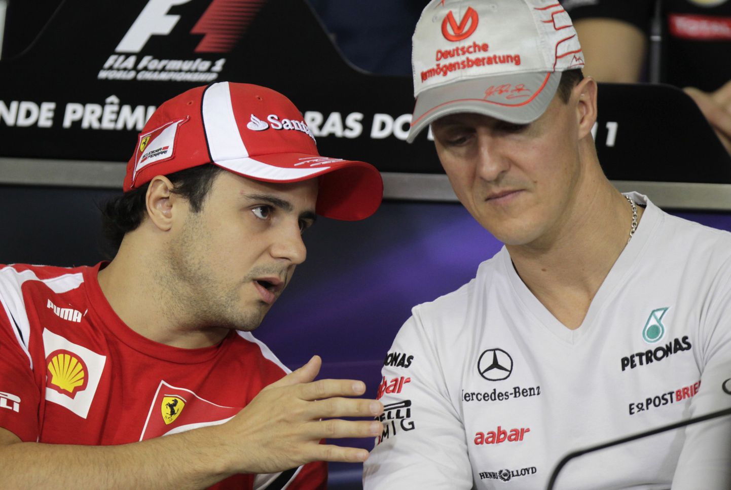 Felipe Massa ja Michael Schumacher.