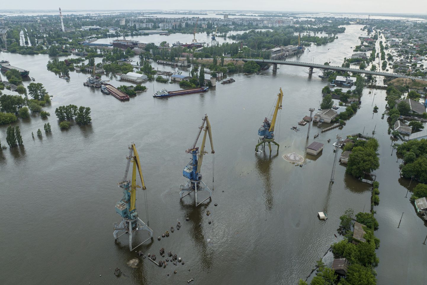 Затопленный Херсон после разрушения Каховской ГЭС