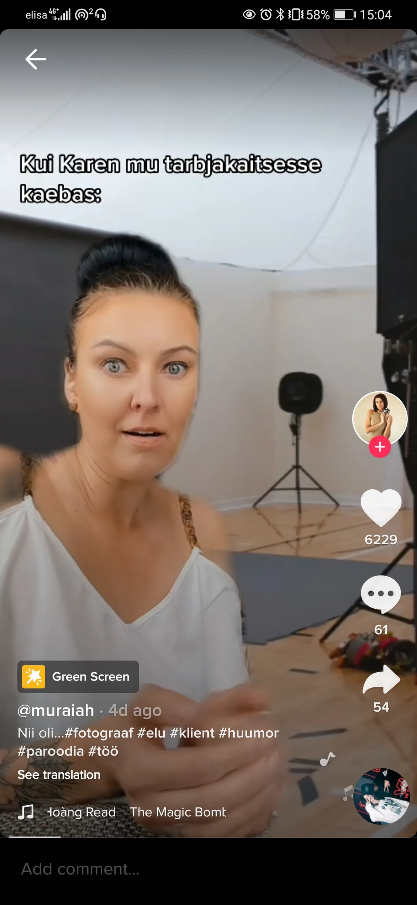 Fotograaf Maria Kruusenvald matkib klienti.