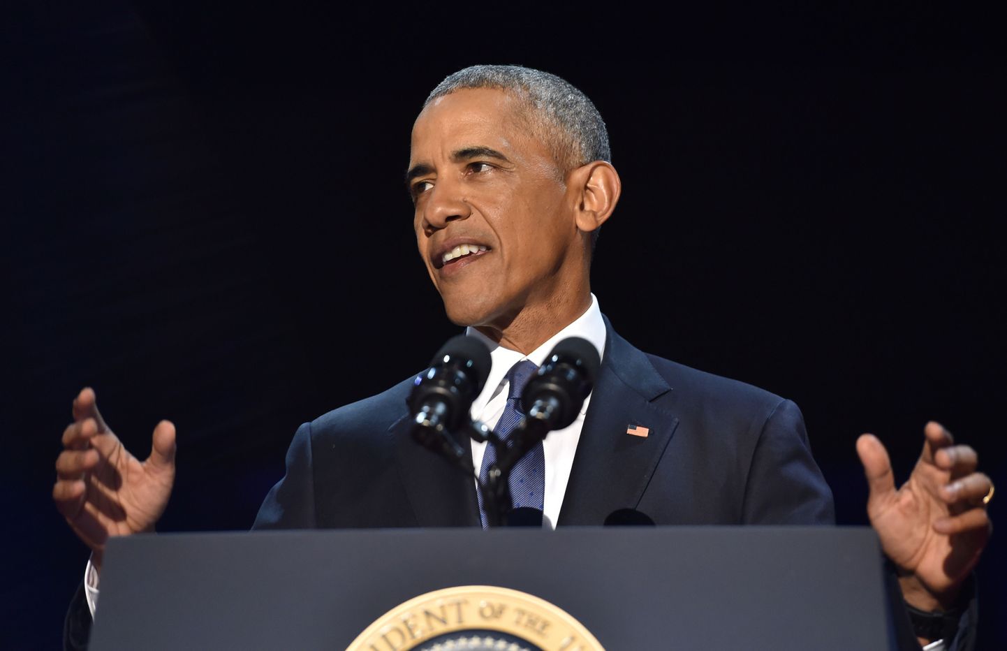 USA president Barack Obama pidas Chicagos oma lahkumiskõne.